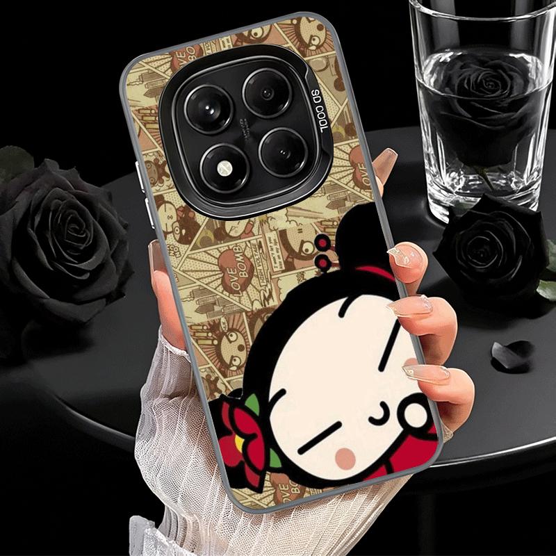 Мультяшный Милый Мягкий Чехол Pucca Garu для Xiaomi Redmi Note 13 14 15 Pro Plus 12S 12 11S 11 11T 10S 10 Ударопрочный Задний Чехол S