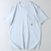 Designer Pocket-Decorated Summer Men's Vintage Washed Cotton Skin-Friendly Breathable Crew Neck Short-Sleeve T-Shirt