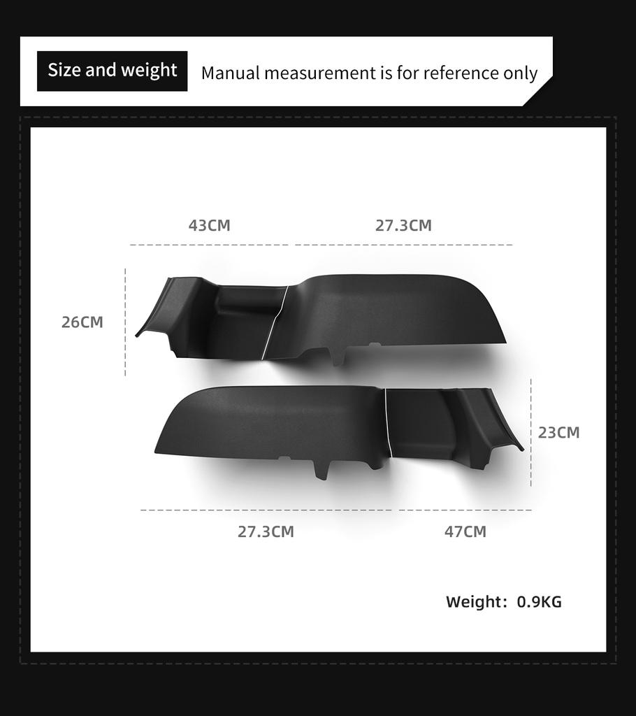 Для Tesla Model Y 2025 задний багажник боковая противоударная накладка полный комплект защиты автомобильная противогрязевая накладка 4 шт аксессуары черный