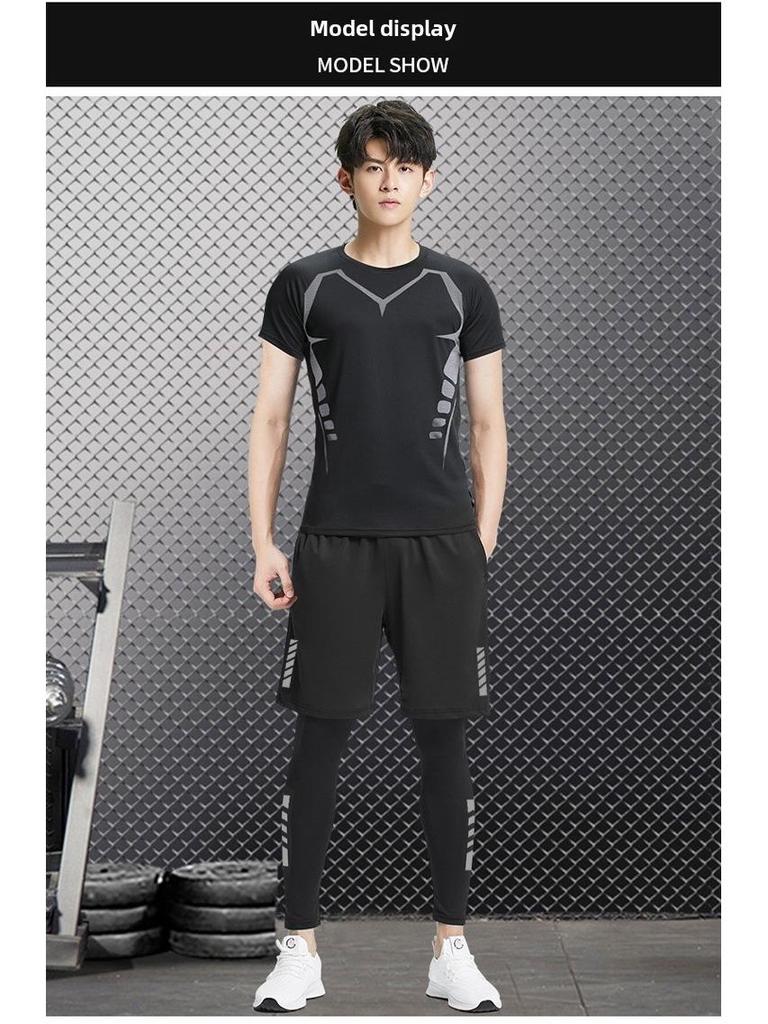 Men's Winter Thermal Quick-Dry Running Suit - Velvet Lined, High Elastic Fitness Tights