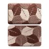 Leaf Pattern Bath Mat Absorbent Bathroom Rug with Anti Slip Bottom Thick Fuzzy Doormat Soft Rug