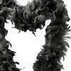 Black Boa 2Meter Long Plumes Shawl For Wedding Party Dress Sewing Clothing Decoration Scarf Dress Stage Christmas Decoration