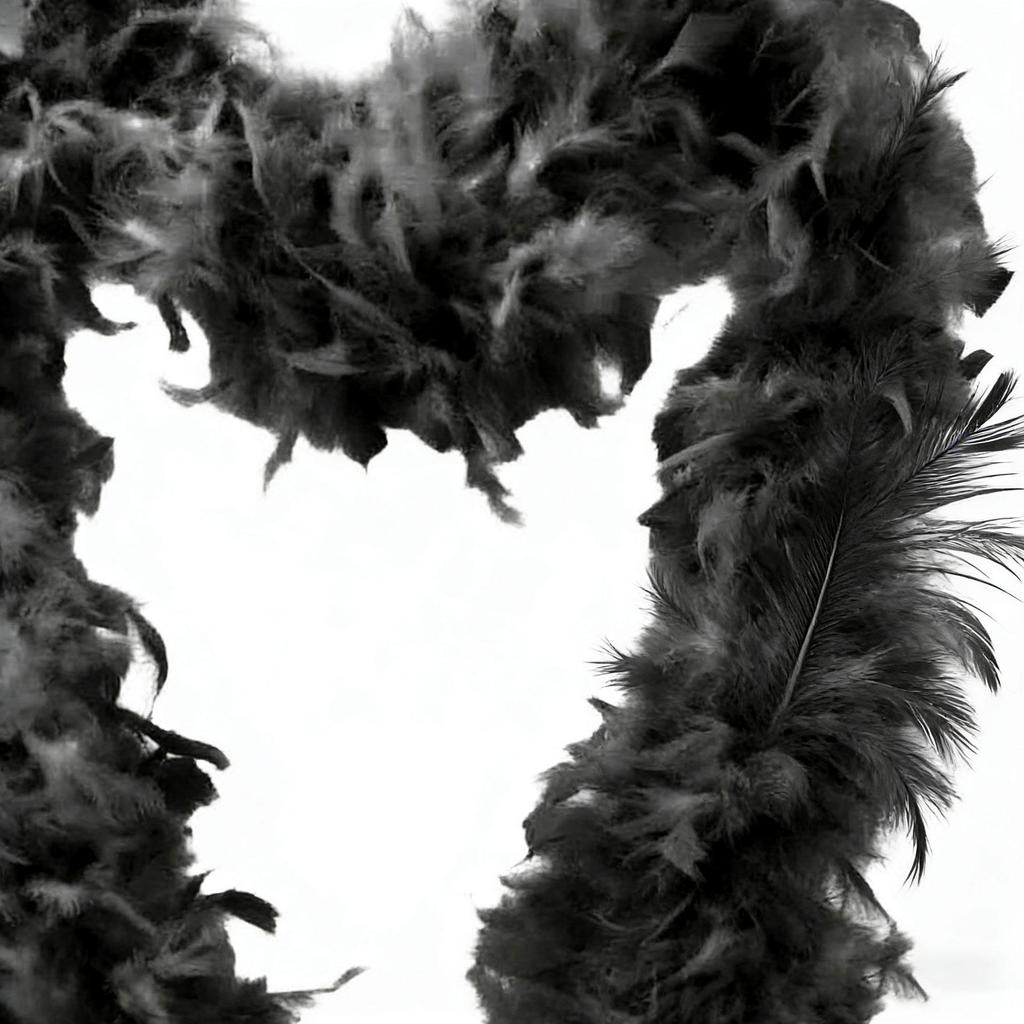 Black Boa 2Meter Long Plumes Shawl For Wedding Party Dress Sewing Clothing Decoration Scarf Dress Stage Christmas Decoration