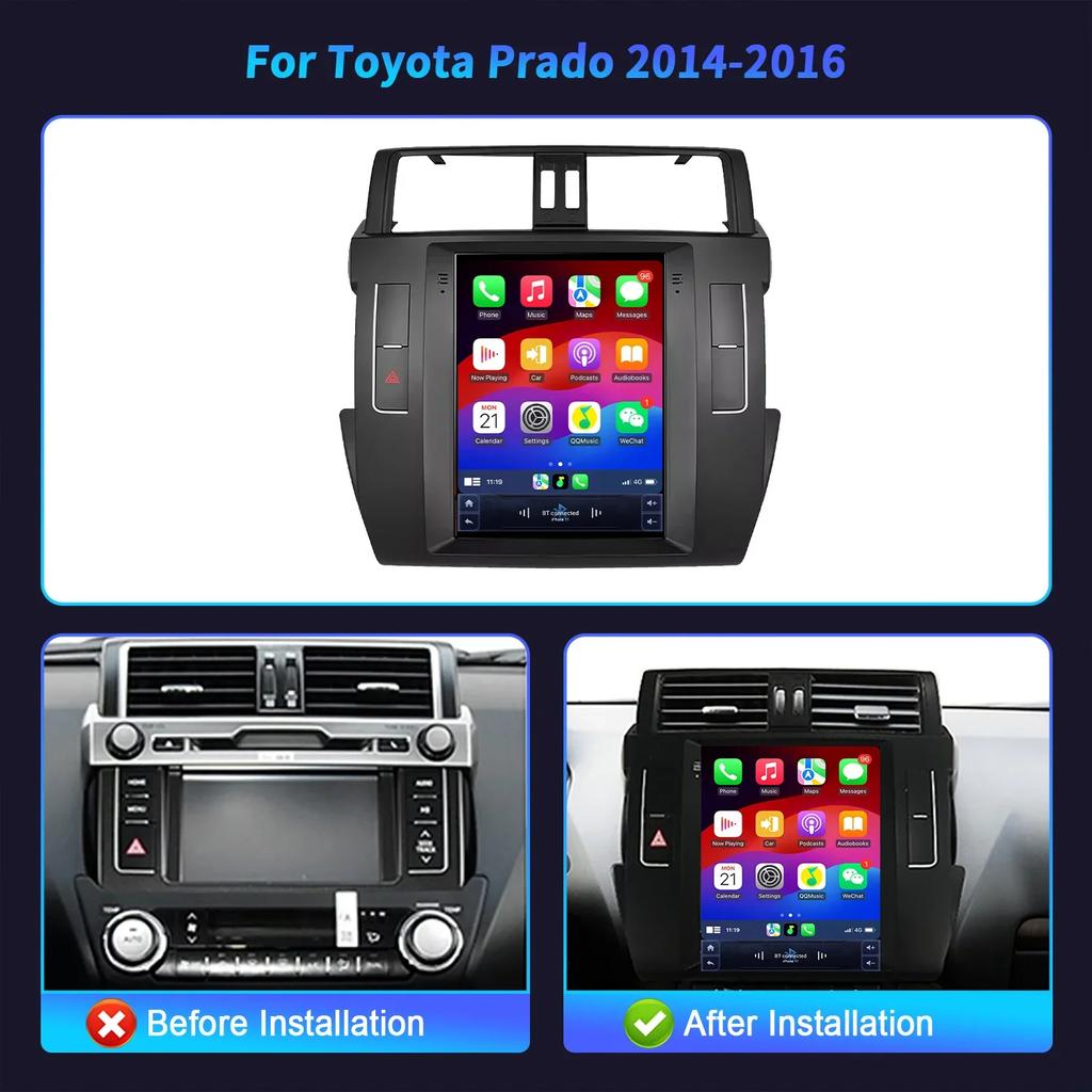 9,7 дюйма для Toyota Prado 2014-2016 Android Auto Radio Car Radio Multimedia GPS Carplay Multimedia Navigation Screen Stereo GPS