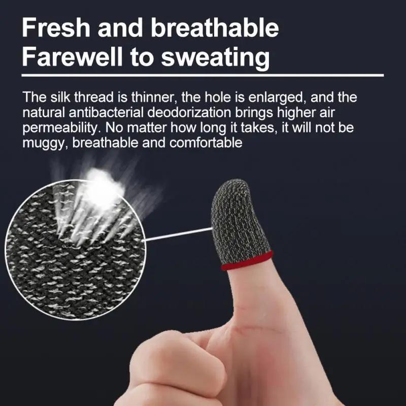 1 пара игровых накладок для пальцев, светящиеся напальчники, противоскользящие дышащие напальчники, перчатки для мобильных игр