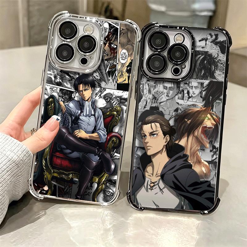 A-Атака Титанов Аниме Мягкий Чехол Для Телефона Для iPhone 15 16 17 Air 14 Pro Max 16E Plus 13 12 Mini Покрытие Защита От Падения Fundas