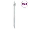 VidaXL Tent Pegs 24 Pcs V-shape 29.5cm Ø20mm Galvanized Steel, Ground Stake, Ground Anchor, Camping Peg 4009354
