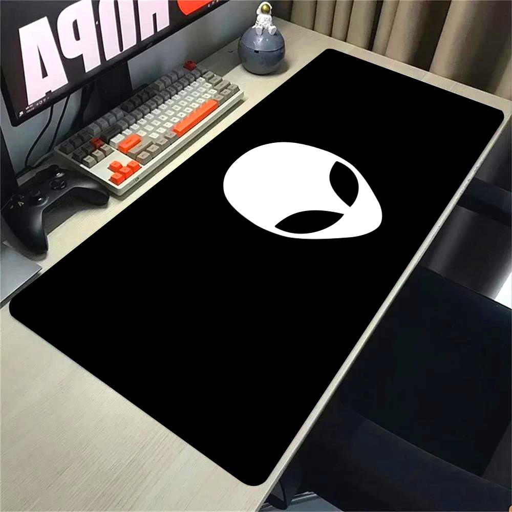 Игровой коврик для мыши Alienware, коврик для мыши, игровая установка, противоскользящий, натуральная резина, коврик для мыши, ПК, клавиатура, XXL, настольные коврики с заблокированным краем