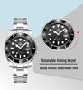 Мужские зеленые часы Submariner Date из нержавеющей стали – Высококлассный минимализм, Водонепроницаемые, Вращающийся безель, Спортивный дизайн для студентов