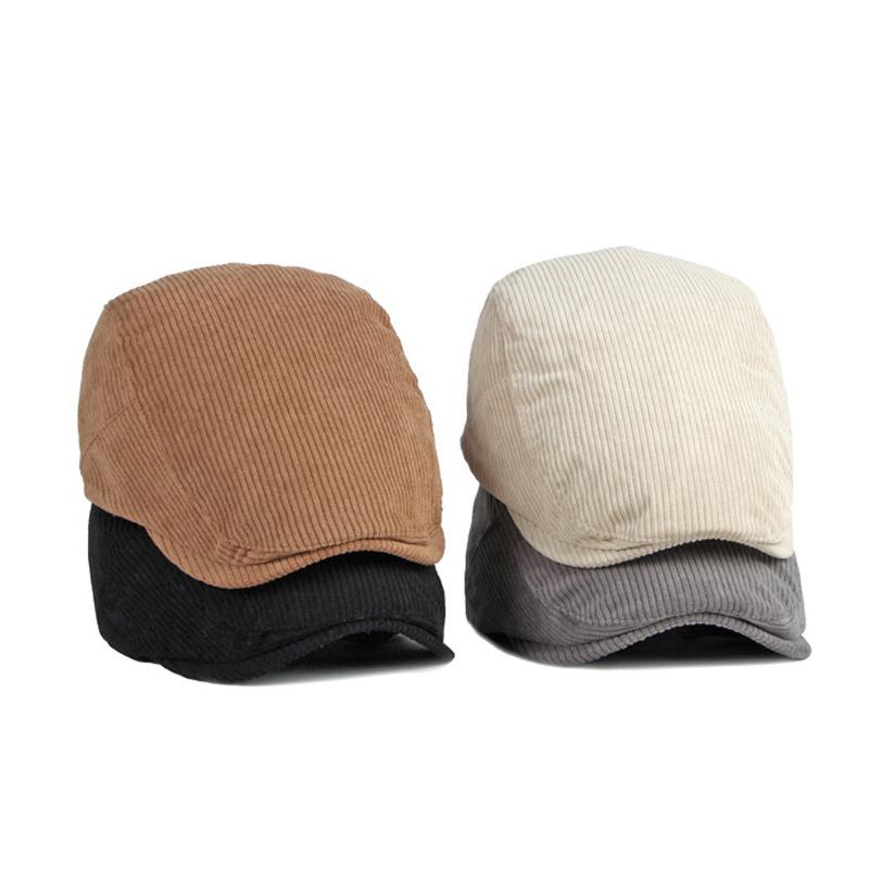 Вельветовая однотонная кепка для мужчин, весенне-осенняя кепка в британском стиле ретро, ​​кепка газетчика, берет, шляпа плюща, шляпы художника в стиле Гэтсби, Gorro Hombre Boina