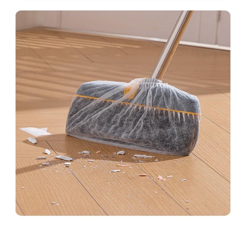 100 Pcs Disposable Non Woven Dust Mop Replacement Covers Electrostatic Adsorption No Wash Needed For Home Daily Floor Wall