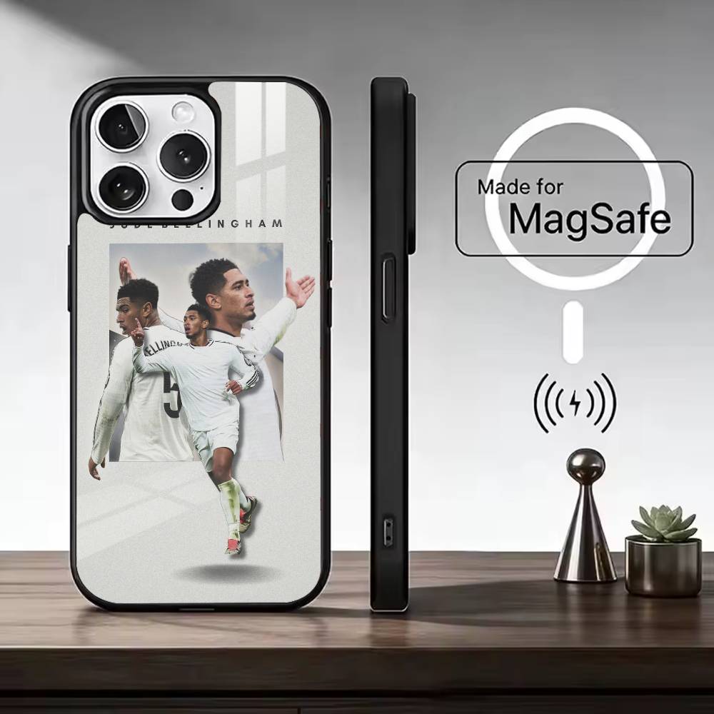 J-Jude F-Football Bellinghams For Magsafe Phone Case for iPhone 17 16 15 14 13 12 11 Series Wireless Charging