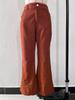 Весенние модные вельветовые расклешенные брюки, широкие брюки, женские однотонные повседневные удобные брюки