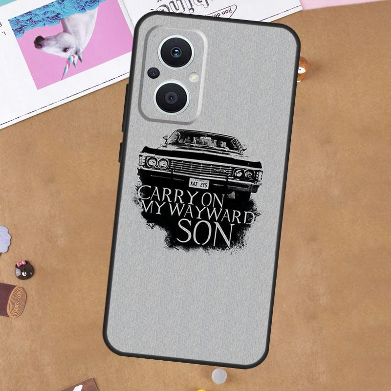 Сверхъестественное CARRY ON MY WAYWARD SONS Чехол для OPPO Reno 4Z 5Z 8T 10 11 Pro 11F 5 6 7 8 Lite OPPO Find X5 X6 Pro X2 X3 Neo Обложка
