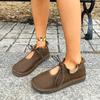 Fashion Ladies Shoes On Offer 2025 Lace Up Women's Flat Shoes Outdoor Casual Women Round Toe Soft Bottom Hollow Plus Size Flats Female