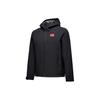 Solid Color Outdoor Casual Sports Zip Hooded Long Sleeve Waterproof Jacket Men Jacket Black 452340109-2
