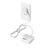TESSAN Ультратонкий удлинитель, 1 м (8-в-1, 20 Вт PD) Сетевой фильтр с USB-портами