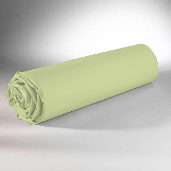 Drap Housse - FOUGERE - 180x200cm - 100% Coton - Bonnet 25cm - Douceur et Confort