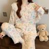 Sweet Little Cat Print Women's Pajamas Funny Cute Cloud Cotton Nightwear Fashion Colorful Chic Spring New Homewear