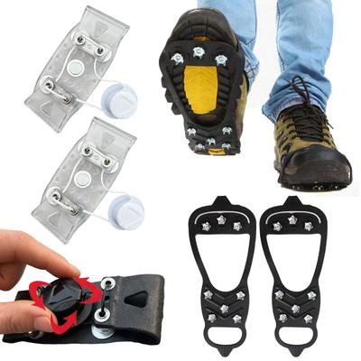 5/8 Зубьев Ледоступы Шипы для Уличных Чехлов для Обуви Зимние Противоскользящие Снаряжение для Пешего Туризма и Альпинизма Аксессуары для Кемпинга