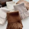 High Quality 100% Wool Wraps Female Male Solid Classic Muffler Women Man Scarves  Autumn Winter Soft Warm Casual Couple Scarf