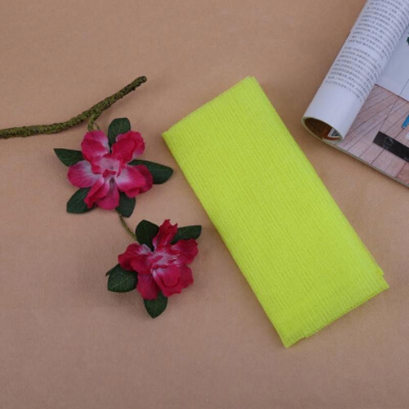 Exfoliating Puff Scrub Nylon Net Bath Shower Gel Terry Cloth Body Washing Cleaning Tool