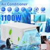 1100W Cold/Heat Dual Portable Air Conditioner Use 24-hour Timer 2 Gear Lighting LED Control Panel with Remote 460x255x230mm