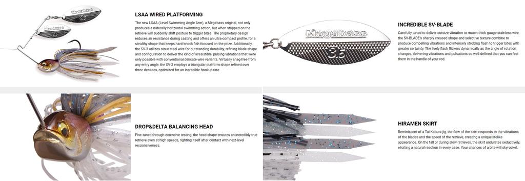 Megabass Спиннербейт SV 3 1/2 унции SR Горячий Тигр (3578)