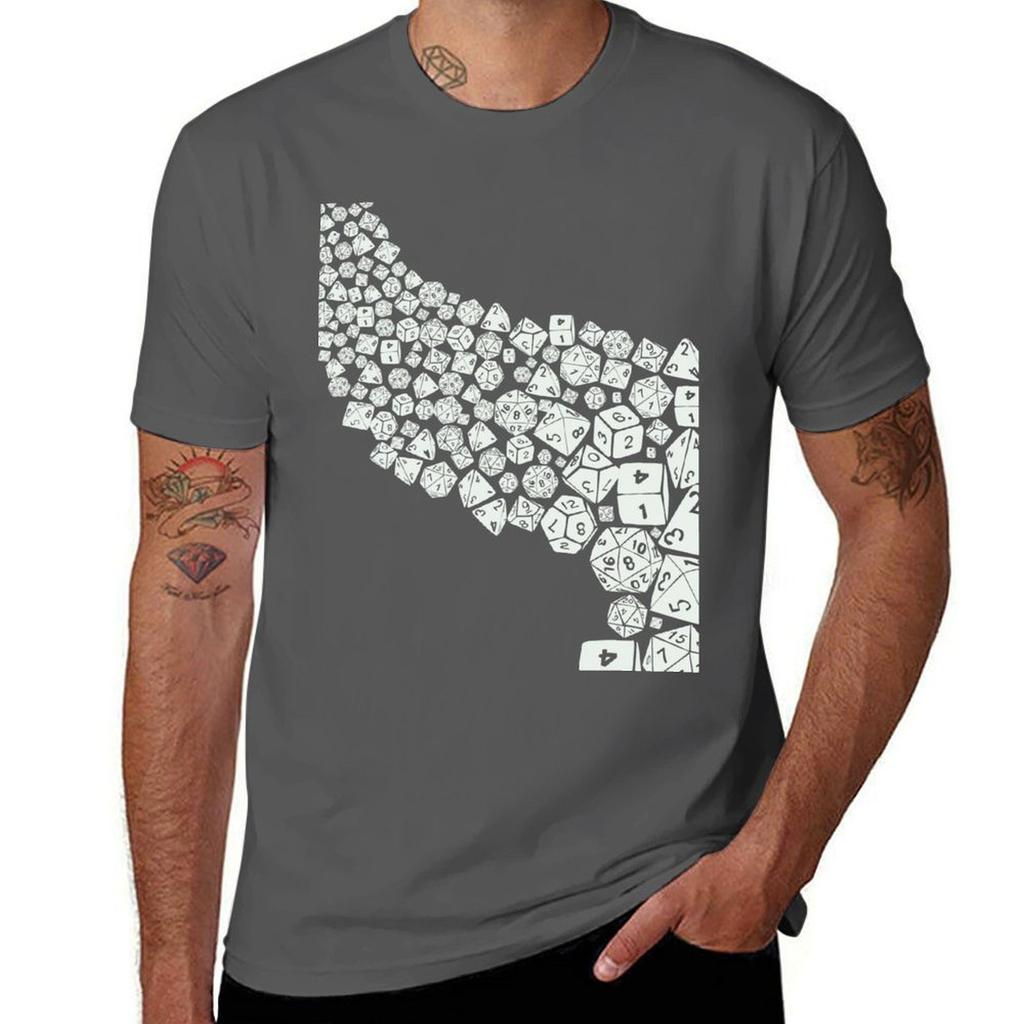 Dice spill TShirt Plus Size Simple Casual Top