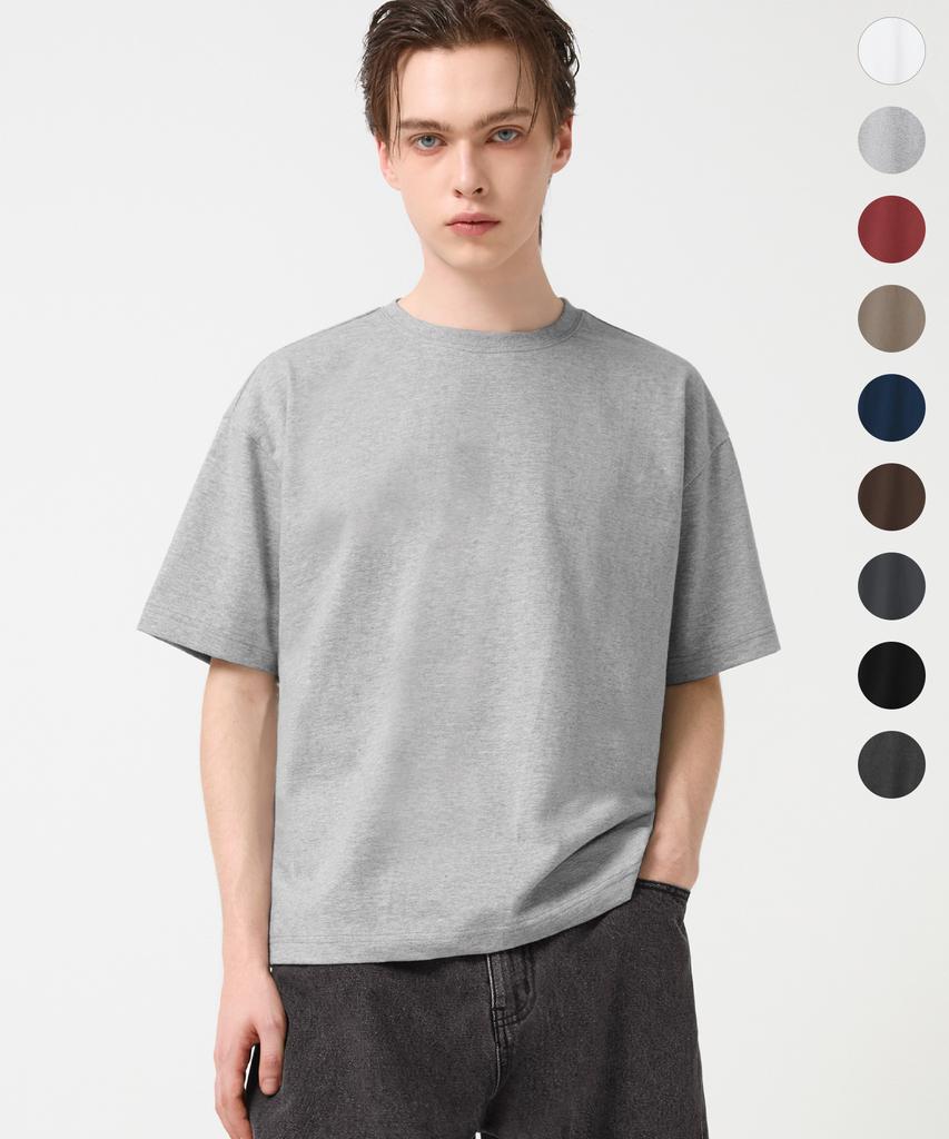 TRILLION [Special Feature] Essential Cp Double-Layered Cropped Short Sleeve T-Shirt_9 Colors (K Type)