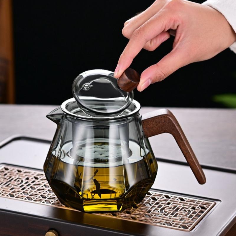 Thickened Glass Teapot Office Teapot High Temperature Teapot Tea Set Chinese Kung Fu Tea Set Coffee Pot Tea Filter