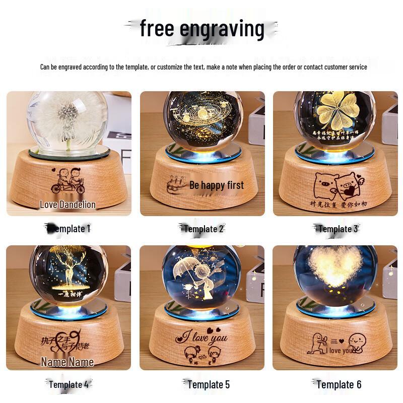 Одуванчик Хрустальный шар Bluetooth-динамик Музыкальная шкатулка