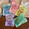6pcs/bag Candy Color High Elastic Hair Bands Girls Hair Ties Frosted Spiral Cord Rubber Bands Rope Stretch Headwear Accessories