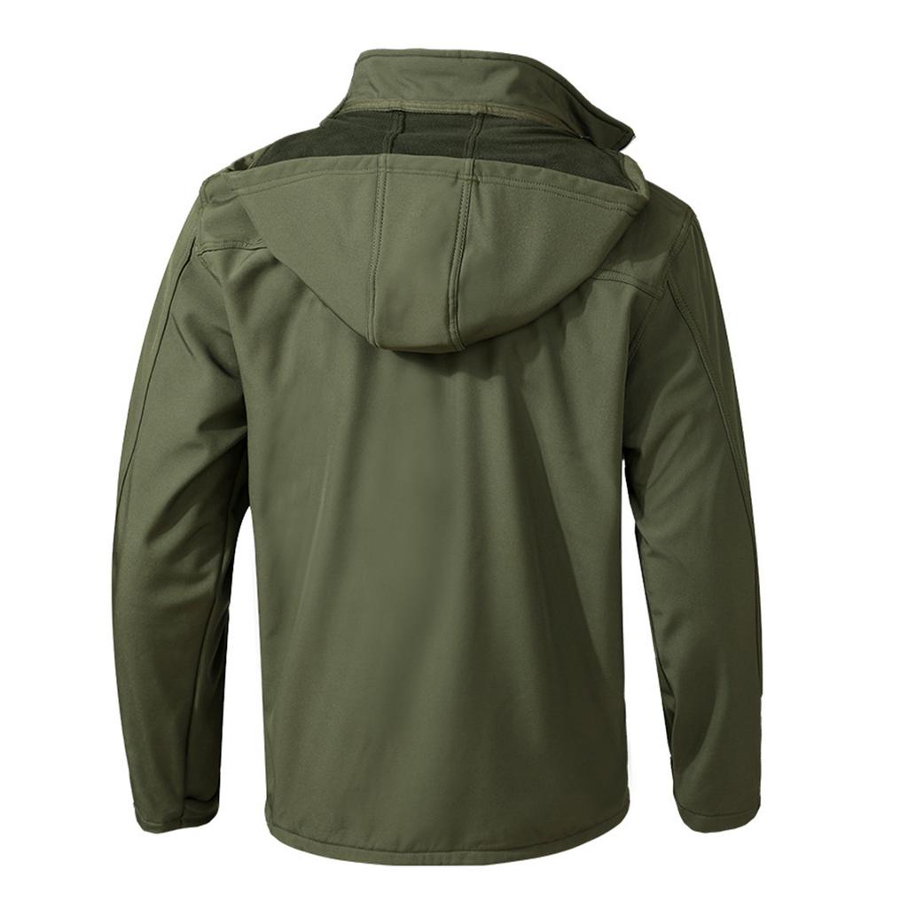 Мужской флисовый костюм-куртка Ветрозащитный и водонепроницаемый Уличный Защищающий от холода Теплый Хлопковый Жакет Утепленный Костюм