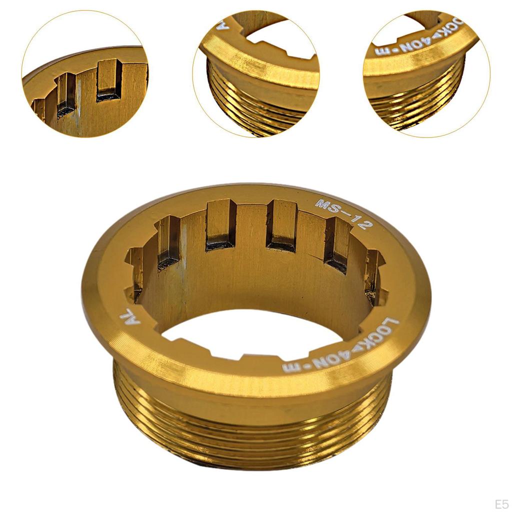 Bicycle Flywheel Cover Cassette Aluminum Alloy Part Sturdy High Strength Caste Lockring