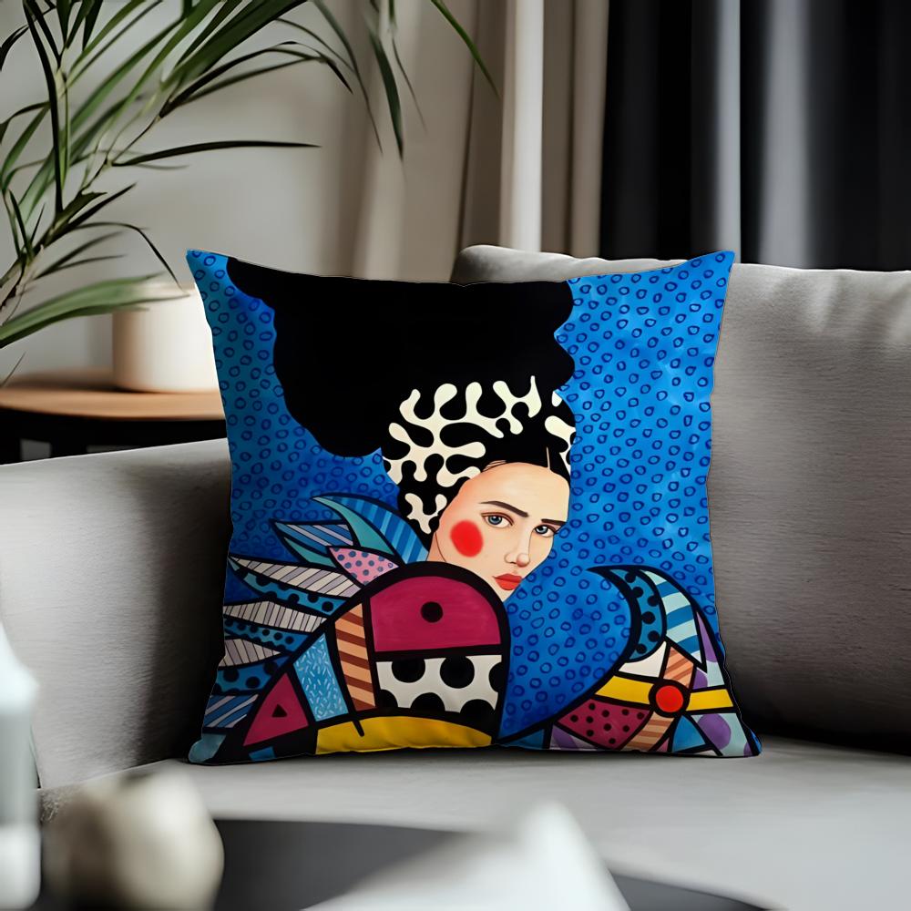 Trending Hhulya Ozdemiried Cushion Cover Antidustmite Pillowcase Invisible Zipper Silky Short Plush Sofa Cushion Cover
