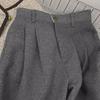 ЧАО рекомендуется: Женские темно-серые кашемировые широкие шерстяные брюки с высокой талией на осень/зиму
