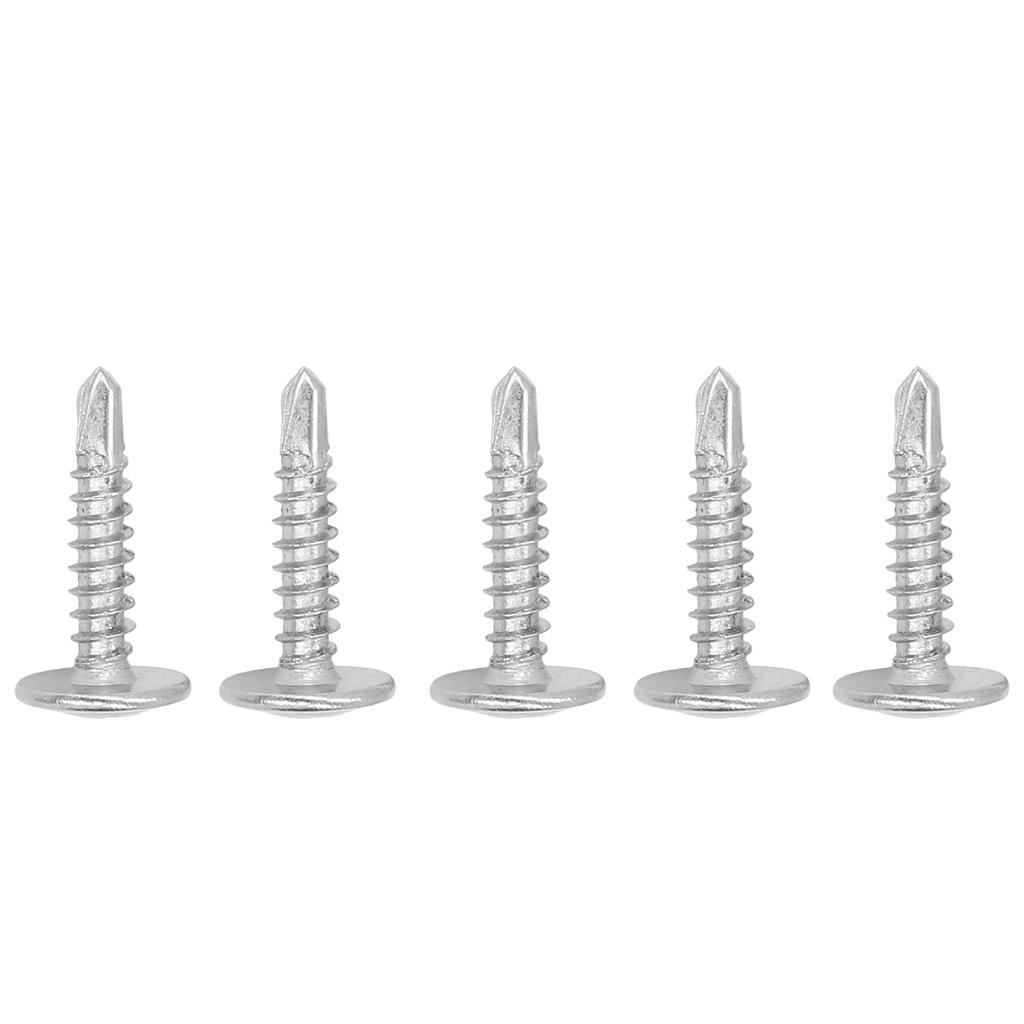 Набор из 100 саморезов с крестообразным шлицем и полукруглой головкой с шайбой из нержавеющей стали