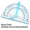Multi-Function Activity Corner Demonstrator Draw Circle Tool Protractor Ruler School Office
