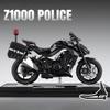 1:12 Z1000 Полицейский Сплав Литье под Давлением Модель Мотоцикла Коллекция Транспортных Средств Звук и Свет Внедорожный Автоцикл Игрушки Машина