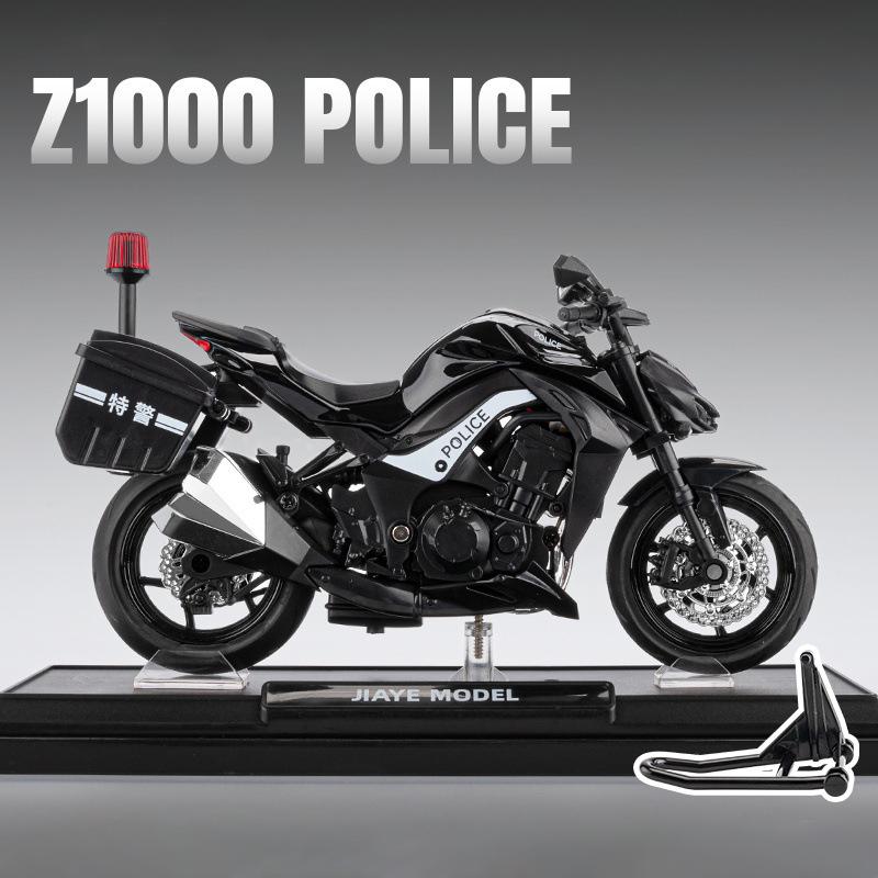 1:12 Z1000 Полицейский Сплав Литье под Давлением Модель Мотоцикла Коллекция Транспортных Средств Звук и Свет Внедорожный Автоцикл Игрушки Машина