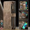 Zipper Wallet Shockproof Flip Leather Phone Case Hoesje For XiaoMi RedMi Note 9 9S 10S 10 Pro Anti-Fingerprint Purse Card Slot Holder Cover Coque Etui