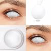 22MM Blind White Sclera Contact Lenses Crazy Yellowish Halloween Contact Lenses All White Mesh Cosplay Eye Contacts Full Eye