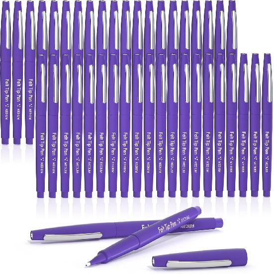 Lelix 20 Colors Felt Tip Pens, Medium Point Assorted Colors Markers Pens For Journaling, Writing, Note Taking, Planner Coloring, Perfect for Art