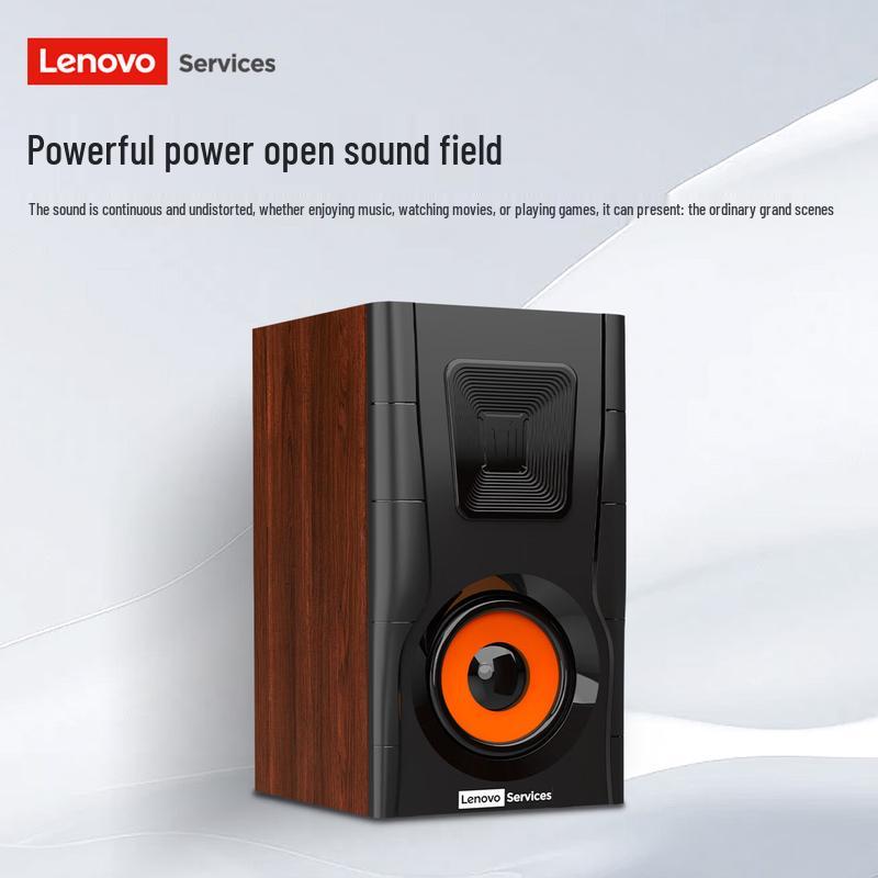 Lenovo S-D03 Деревянные настольные проводные колонки Штекер CN (адаптер в комплекте)