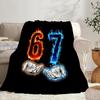 Energy Number 67 Design Portable Blanket/Soft Blanket Bedding Blanket Suitable for Travel Camping Living Rooms Offices Sofas Fan Gifts