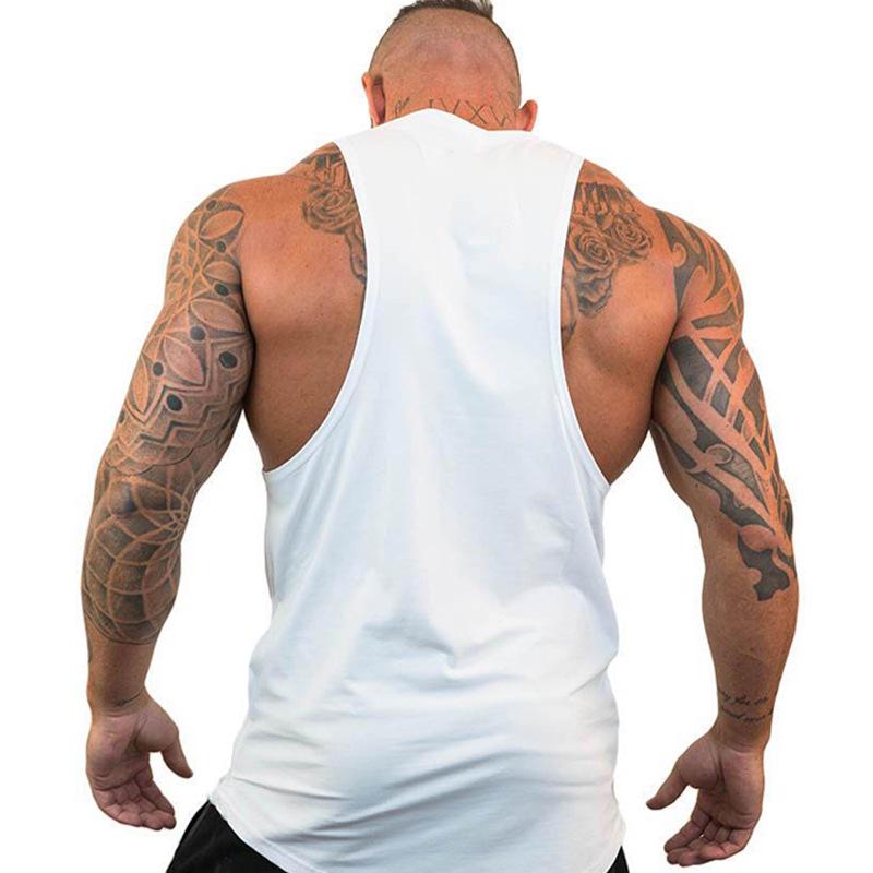 Men’s Loose Fit Cotton Sports Tank Top for Fitness and Basketball