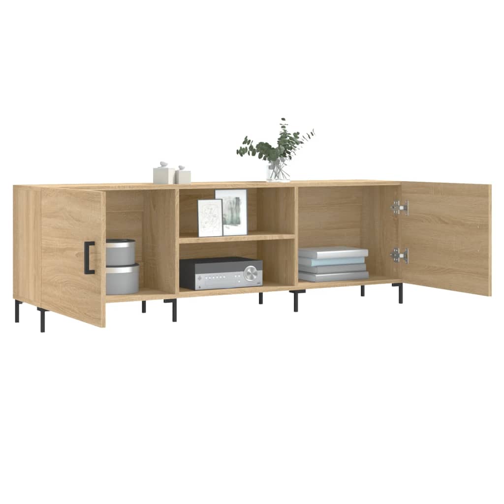 TV Cabinet in Sonoma Oak Finish 150 x 30 x 50 cm Engineered Wood