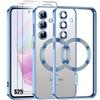 Case for Samsung Galaxy S25 - with Magnetic Circle - Blue + 2 Tempered Glasses - BOOLING®