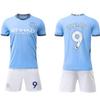 24-25 Man C Home No. 9 Club Football Suit Set Children'S Adult Jersey Size 14-3Xl